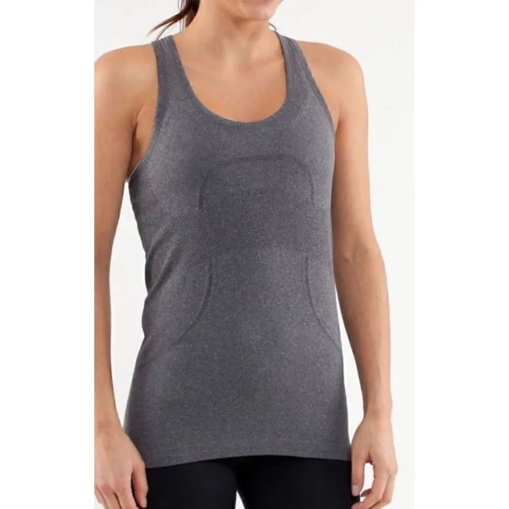 97 LULULEMON SWIFTLY TECH GRAY SEAMLESS TANK TOP